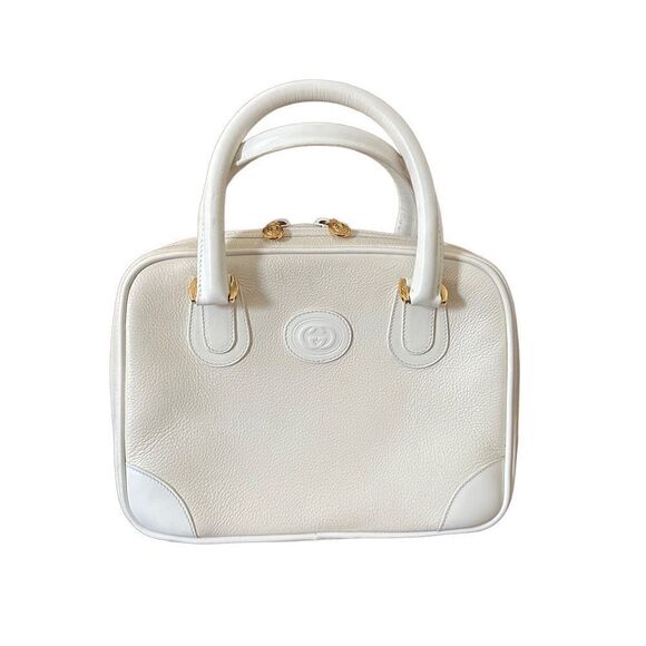 Gucci trendy white tote with gold hardware - Picture 3 of 15